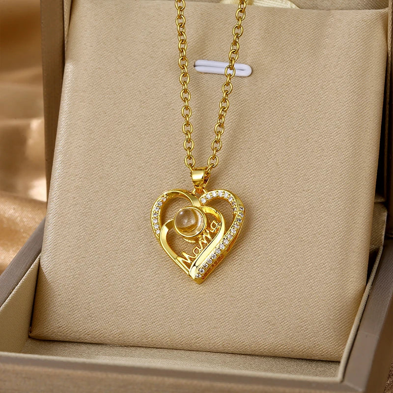Customized Name Photo Micro-engraving Temperament Necklace Niche High-class Feeling Vintage