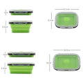 Top Selling Custom Waterproof Decorative Print Silicone Storage Box 4pcs Collapsible School Lunch Boxes Wholesale