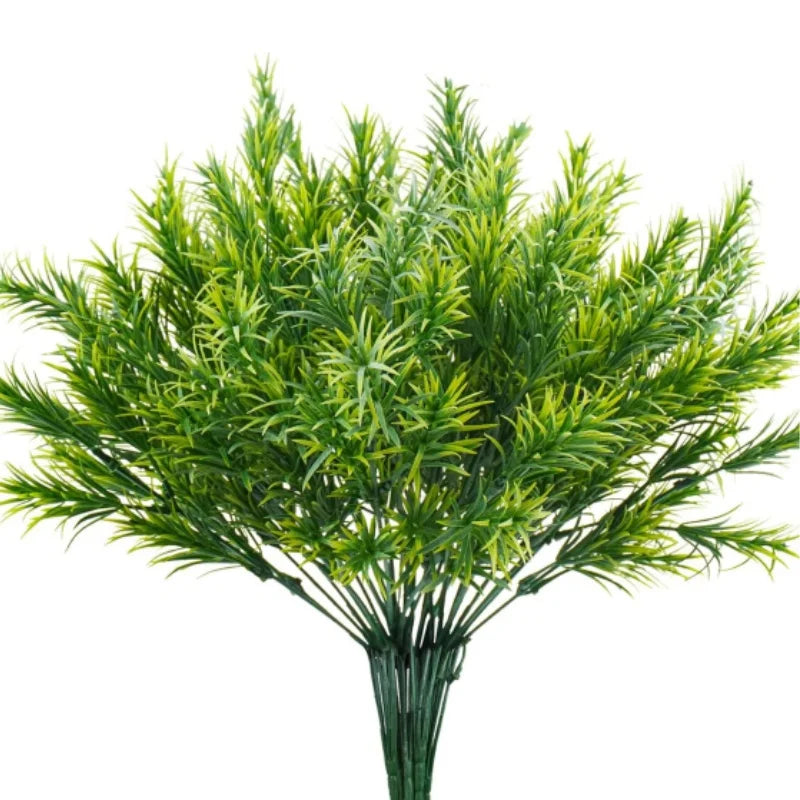 Artificial Greenery Bush Plastic Plants for Home Garden Kitchen Office Planters Window Porch Pot Filler Spring Summer Decoration