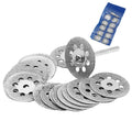 New Hot Sale 10Pcs 22mm Mini Cut Off Rotary Tool Cutting Disc Disks DIY Tools Accessories for Dremel With 2Pcs Rod