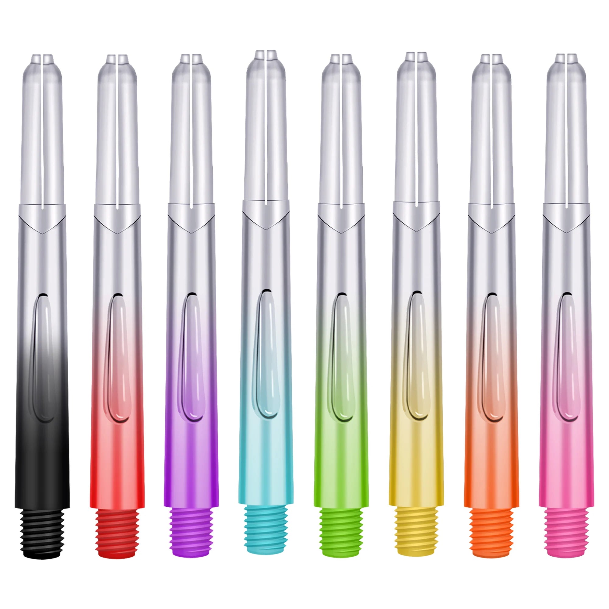 35+5mm Short 2BA Gradient Transparent Color Professional Dart Stems Plastic Accessory PVC Dart Shafts