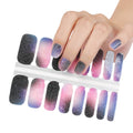16Pcs/Set Nail Art Wholesale Short Long Aurora Glitter Nails Halo Effect Full Cover Artificial Fingernails Nail Stickers