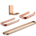 Stainless Steel Rose Gold Four-Piece Bathroom Accessories Set with Hardware Wall Mount Towel Holder for Home Hotel