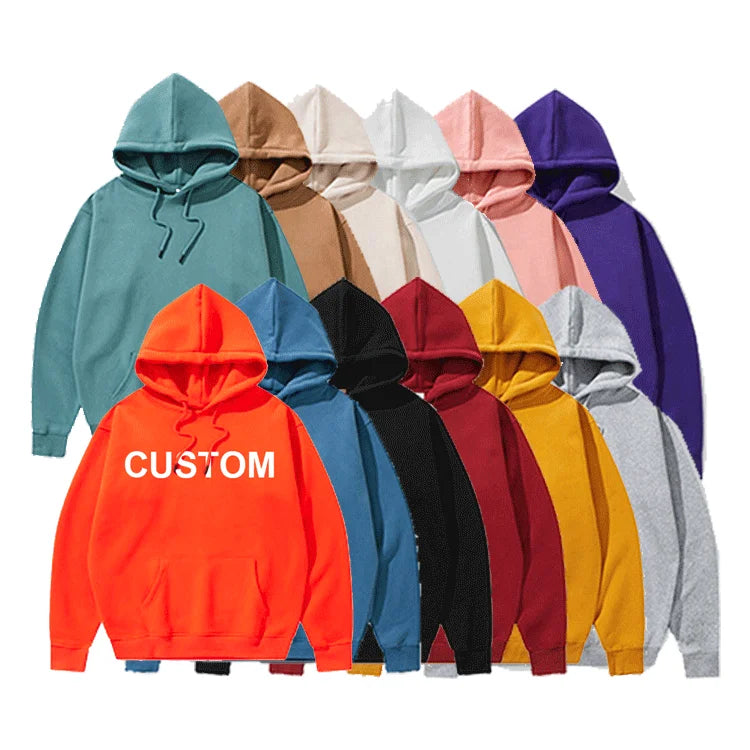 Custom logo  Cotton Men Hoodie Sweatshirts Set Fleece Jogger Clothing Blank Oversize Hoodie Unisex Pullover Men's Hoodies