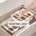 Factory Custom Logo Divided Serving Tray for Portable Snack Platters Storage Organizer for Fruits Nuts Candy Snacks Storage Box