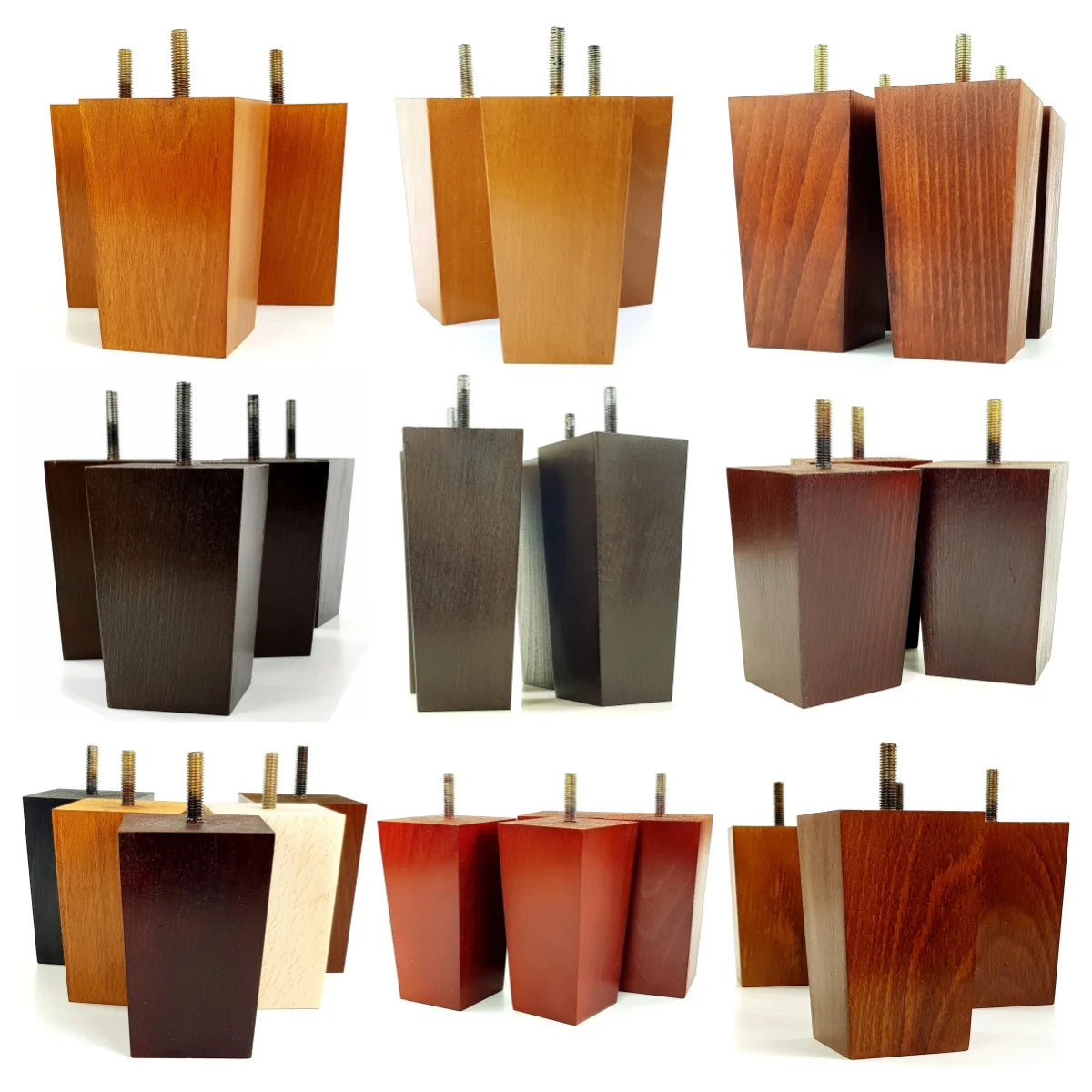 Modern Cabinet Feet Bed Foot Coffee Table Leg Wood Walnut Color Metal Iron Sofa Legs for Furniture Couch Wooden Leg for Bedroom