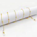 Comfortable Wearing Fashion Copper Gold Glasses Chain 70cm Length Easy Install & Remove Reading Glasses 3g S&H SH-D041