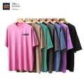 Plus Size Acid Wash 230 Gsm 100% Cotton Drop Shoulder Heavyweight Custom Logo Oversize Washed Men's Vintage T Shirt