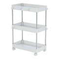 Storage Cart 3 Tier Bathroom Storage Organizer Rolling Utility Cart Slide Out Storage Cart
