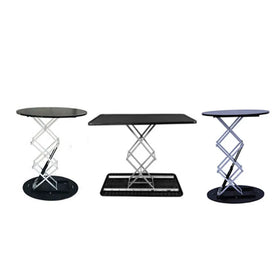 Portable Promotion Exhibition Counter Table Tension Fabric Curved Oval Rectangle Round Trade Show Pop up Counter Display
