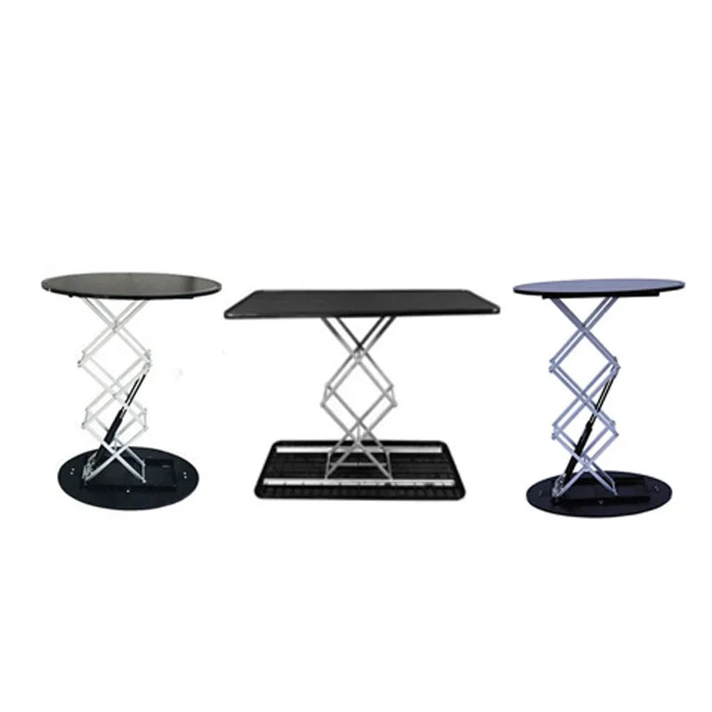 Portable Promotion Exhibition Counter Table Tension Fabric Curved Oval Rectangle Round Trade Show Pop up Counter Display