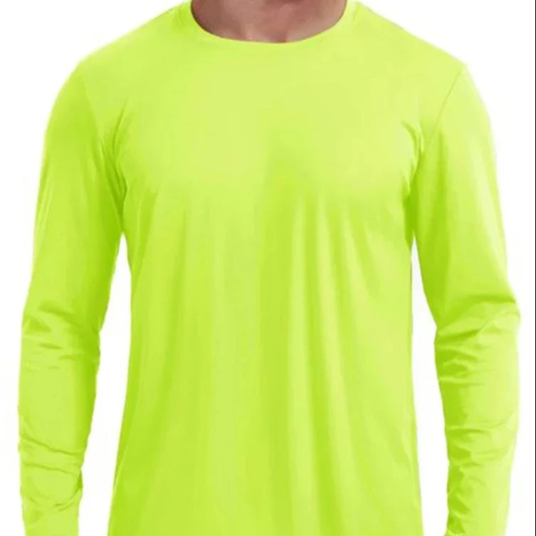 Outdoor UPF50+ Men's Summer Sun Protection T-shirts Long Sleeve Quick Drying Gym Sports Running Shirts and Tops