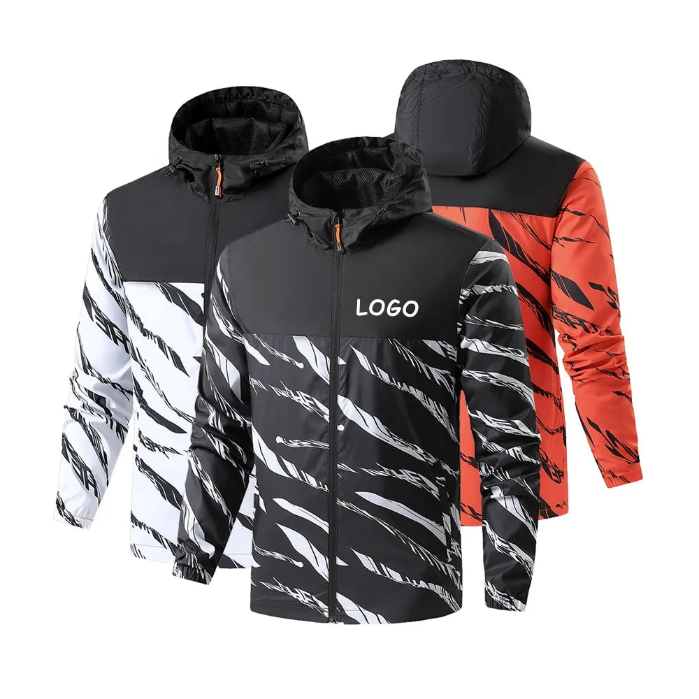 OEM ODM Camouflage Fitness Coat Sportswear Mens Polyester Ropa Deportiva Hombre Zipper Workout Clothing Gym Jacket Training Wear