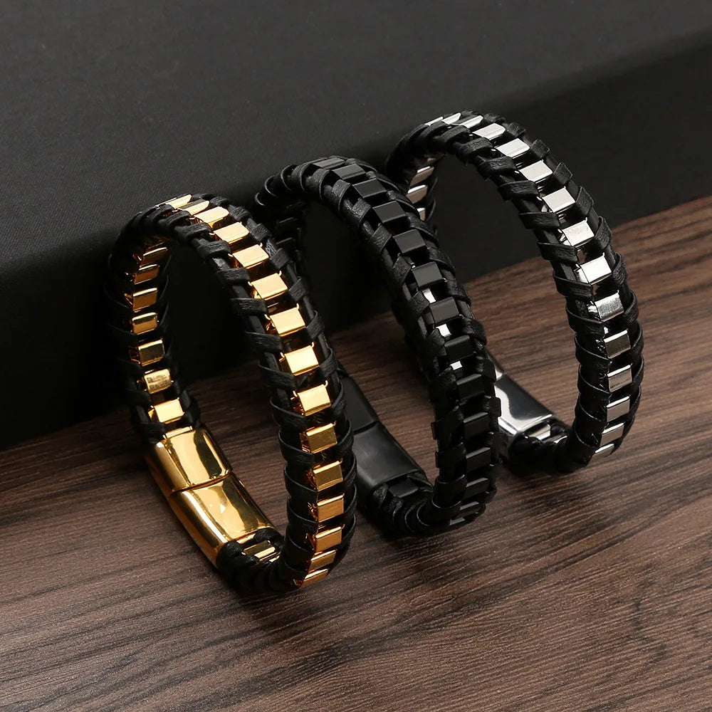 European and American Cross-border Men's Stainless Steel Bracelet Wholesale Venice Hot Sale Bracelet