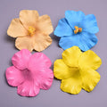 FSH03 Edge Serration Design Eco-Friendly 9.5cm Hibiscus Foam Flower Hair Decorations for Wedding Hawaii Beach Party Events