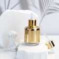 20ml 35ml Shiny Golden Glass Bottles with Dropper for Essential Oil / Liquid