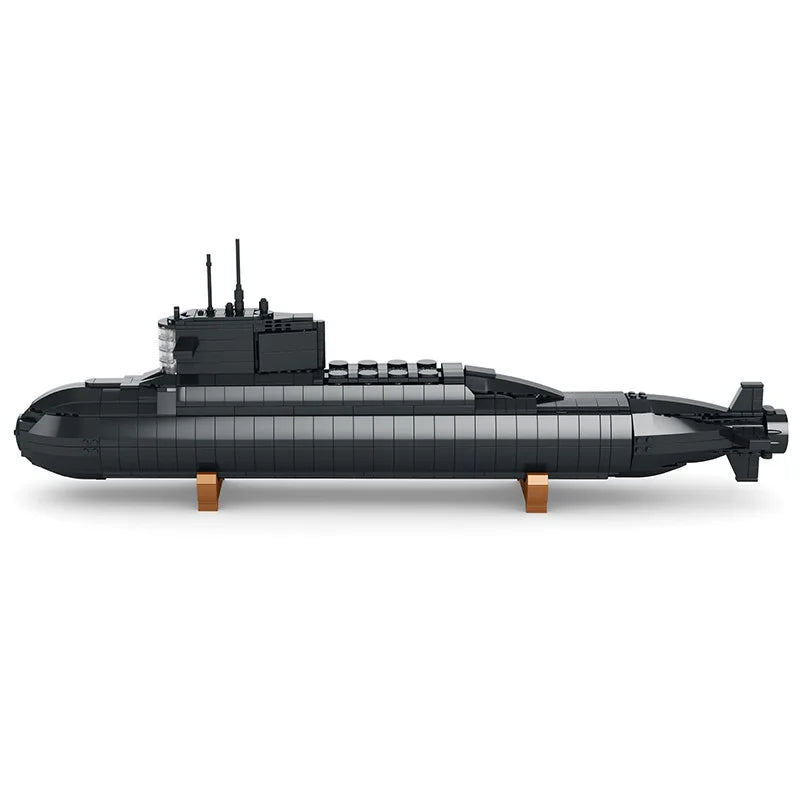 BEBRICKS Reobrix800 Building Block Set Strategic Nuclear Submarine Model Ornaments Educational Science Toys for Kids