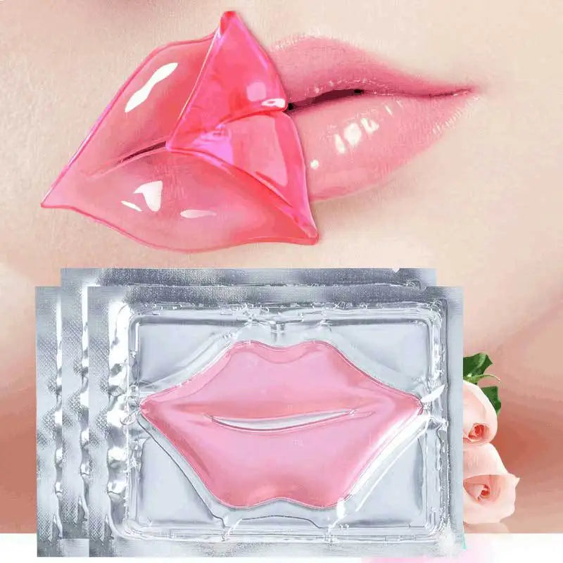 Wholesale Pink Lipmask Mascarilla De Labios Private Label Organic Hydrating Plumper Collagen Lip Sleeping Mask Box Sheet Crystal
