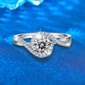 Silver 925 Original 1 Carat Brilliant Cut Diamond Test Past D Color Moissanite Infinite Stud Earrings for Wedding Fine Jewelry