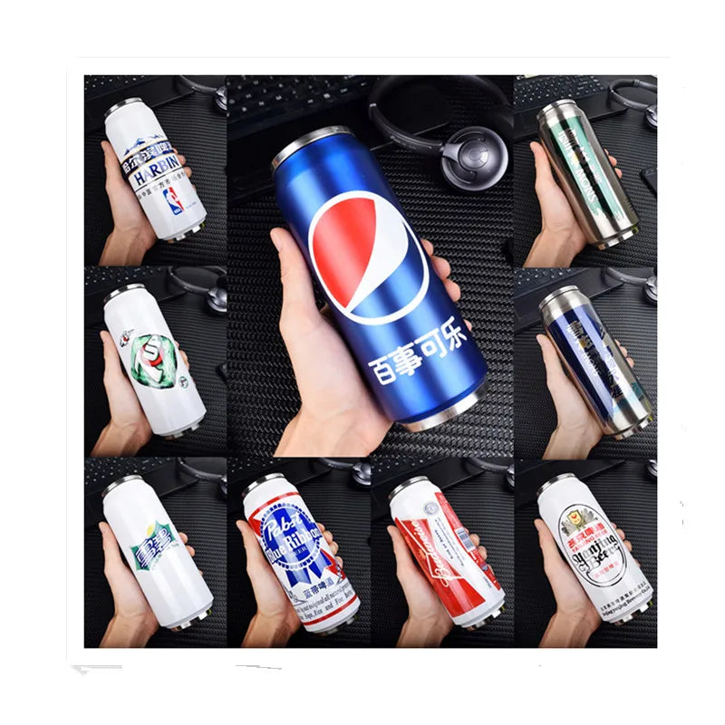 Custom Logo 500ml Creative Thermos 316 Stainless Steel Vacuum Cup Tumbler with Straw for Party Occasions