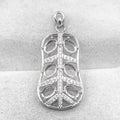 Sterling Silver 4*6mm Semi Mount Pendant Empty Frame Blank Support Setting S925 Base Holder Without Center Stone for DIY Inlay