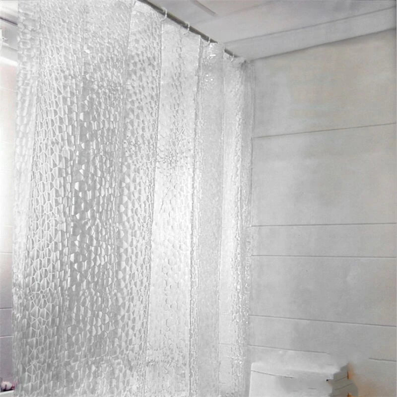 Factory Price Shower Curtain Liner 1.8x2m Household Bathroom Supplies Thicken 3D Effect Water Proof Water Cube Bath Curtain