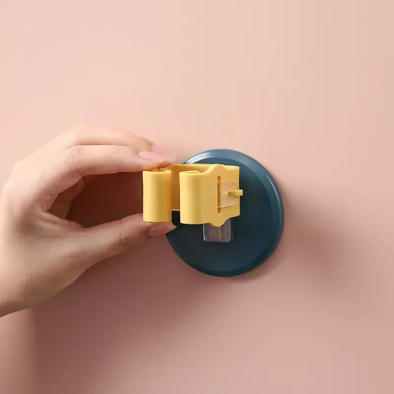 Wholesale Bathroom Multifunctional 6KG Organizer Re-usable Mini Cleaning Wall Mount Clip for Mop Brooms Storapan Lid Plastic