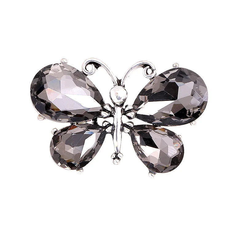 Luxury Insect Brooch Pin Elegant Acrylic Butterfly Brooch Lady's Wedding Clothes Decor Alloy-Jewelry Accessory Great Gift Idea