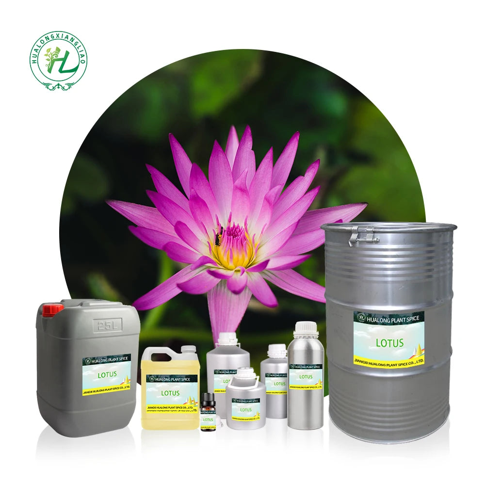 Pink Lotus Flower Essential Oil for Slimming - 100% Pure Natural Nelumbo Nucifera Leaf CO2 Extract in BULK Price