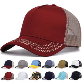 Designer Embroidered Logo Five Panel Baseball Blank Sports Fitted Trucker Cap Hats for Men