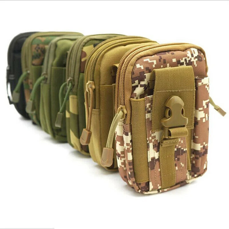 Outdoor Men Waist Pack Bum Bag Pouch Waterproof Tactical Sport Hunting Belt Molle Nylon Mobile Phone Bags