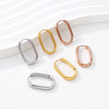 Wholesale Fashion Minimalist Stainless Steel Non Tarnish Jewelry Rose 18K Gold Plated Hypoallergenic Hoop Earrings for Women