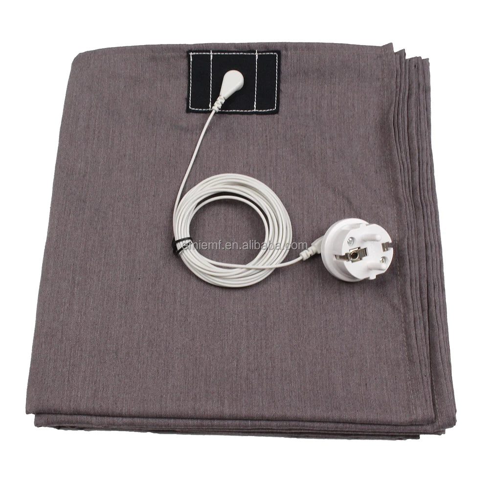 CONDUCTIVE Metal Fiber Earthing Bed Sheetsanti Electromagnetic Radiation Grounding Flat Sheet