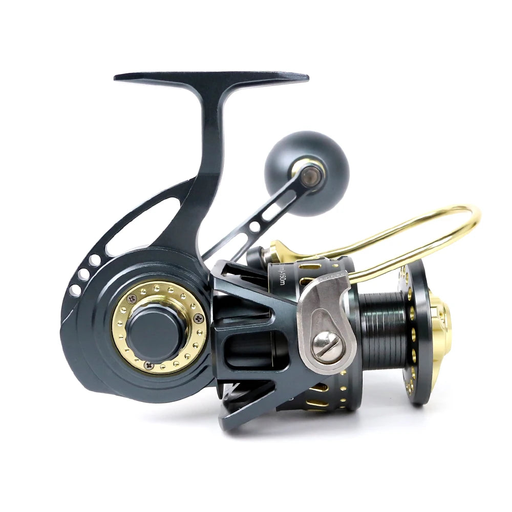 Deep Sea Saltwater Fishing Spinning Reels All Metal 8+1BB Max Drag 30Kg Tuna Boat Casting Wheel Big Game Trolling Spinning Reel