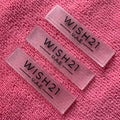 Heat Resistant Company logo Transparent Rubber Labelsewing Gutter UV Production clear Silicone Rubber Tags for Legging