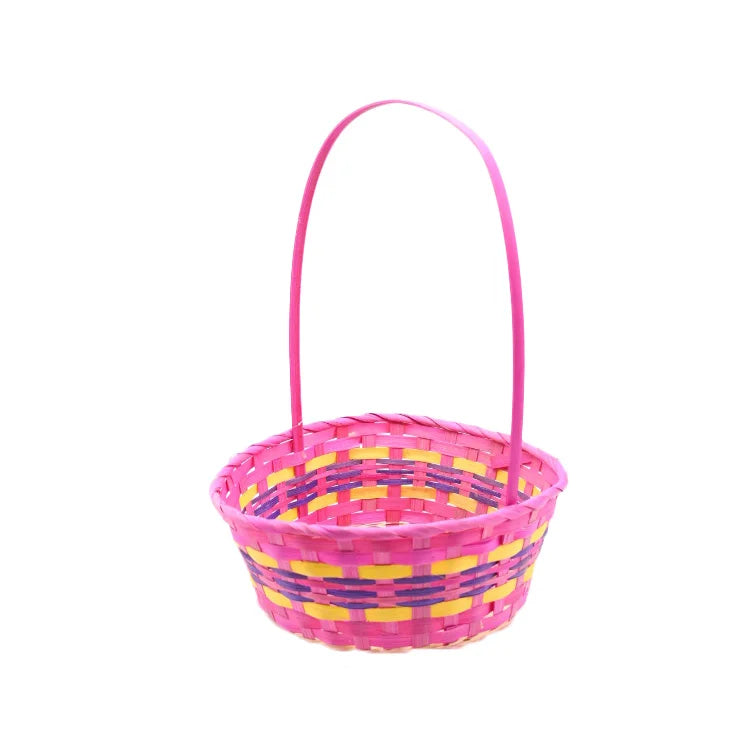 New Woven Holiday Easter Basket Wholesale Flowers and Christmas Empty Gift Hamper Bamboo Basket
