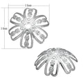 Filigree Wraps Pearl Pendant Connectors Accessories Stainless Steel Flower Loose Spacer Bead for DIY Jewelry Making Findings