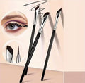Wholesale Blade Angled Sickle Synthetic Hair Wood Handle Private Label Single Eyebrow Brush Tip Eyeliner Makeup Brush Set