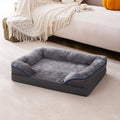 IVYPET XL Fleece Cozy Winter Warm Dog Mat Egg Crate Foam Orthopedic Dog Sofa Bed Rectangle Solid Suede Small Animals Relaxation