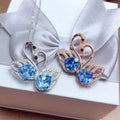 Hot Sale Luxury 925 Sterling Silver Initial Pendant Necklace for Women Customized with Natural Topaz Rhodium Gold Plating Gift