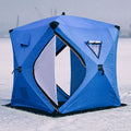 JSJM Winter Waterproof Oxford Fabric Outdoor Hunting Shelter Pop up Three-Season Ice Fishing Tent 180x180x210cm One Bedroom