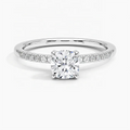 2ct Cushion Cut Lab Diamond Engagement Ring Hidden halo Unique Diamond Ring Bridal Anniversary Engagement Ring