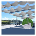Wave Telescopic Rainproof Sail Outdoor Retractable Awning Garden Gazebo Stretchable Canopy 300D Polyester Sunblock Shade Fabric