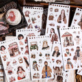 24pcs/pack PET Sticker Book Sweet Surprise Series Character Scene Handbook Creative Collage Material
