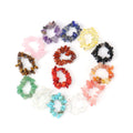 Handmade Natural Crystal Stone Gravel Chips Ring Stretch Rope Elastic Rings Women Third Party Certified No Plating