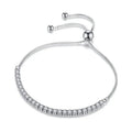 Classic Full Diamond Silver Round Ball Drawstring Bracelets Women Luxury Shiny 4mm CZ Zircon Crystal Tennis Chain Bracelet Girls