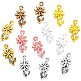 7 Colors 100pcs/bag Small Flower Charms for Jewelry Making Earrings Pendants Necklaces Bracelet Accessories 19*10mm Q1158