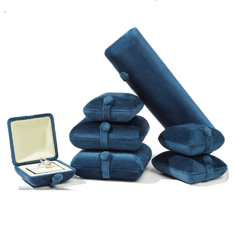 Velvet Jewelry Storage & Gift Box with Snap Closure Customizable Size & Shape Customer Logo OEM Accepted