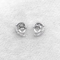 Sterling Silver 5*5mm Semi Mount Stud Earrings Empty Support Blank Claws Setting S925 Base Without Center Stone for DIY Inlay