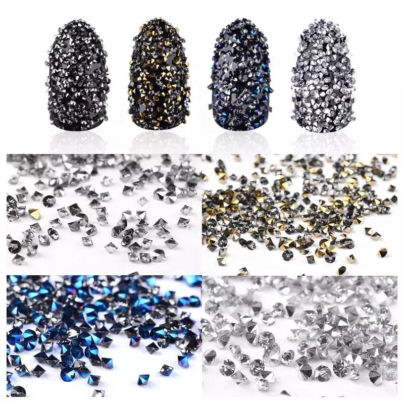 Wholesale Supply 3mm Double Point Back Glass Micro Rhinestones Loose Diamonds DIY Crafts Nail Art Jewelry Accessories